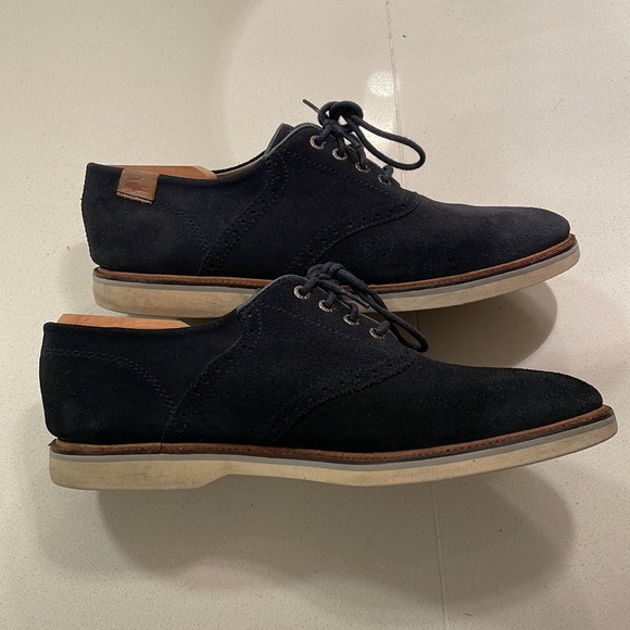 Suede Navy Oxfords - Picture 2 of 6